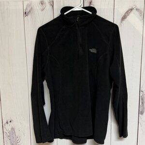 The North Face Women’s 1/4-Zip Fleece Pullover Women’s XL‎ Black EUC